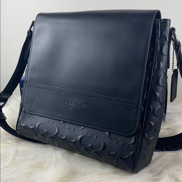 Coach Bags Coach Houston Map Crossbody Bag Signature Leather Poshmark